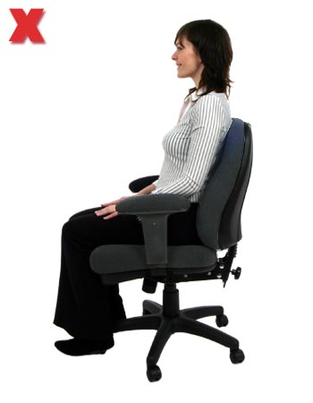 Picture - Incorrect chair setup with arms.