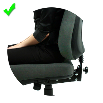 Picture - Lumbar support in correct position.