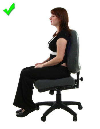 Picture - Chair correctly setup for high lumbar user.