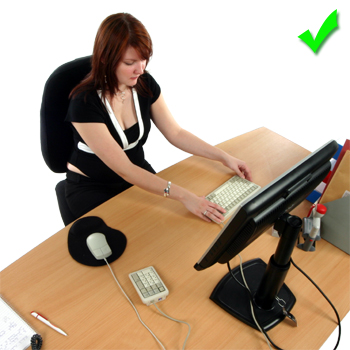 Picture - Moving keyboard into clear space.