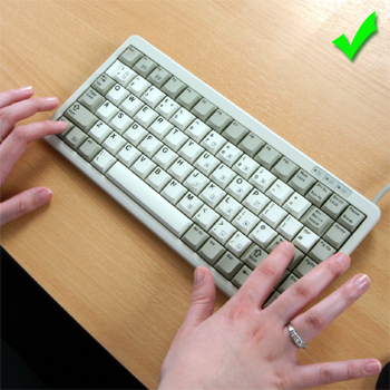 Picture - Correct use of keyboard shortcuts.