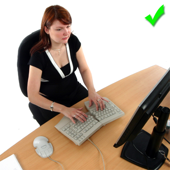 Picture - Using Fujitsu Siemens Ergo Keyboard.