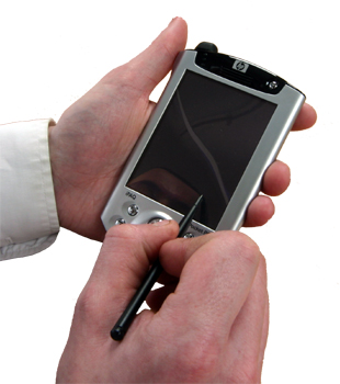 Picture - PDA operated with a pen.