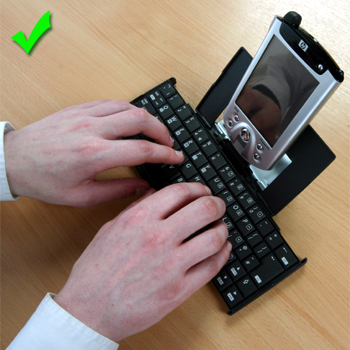 Picture - PDA with external keyboard.