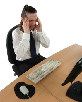 Picture - Headache at the workstation.