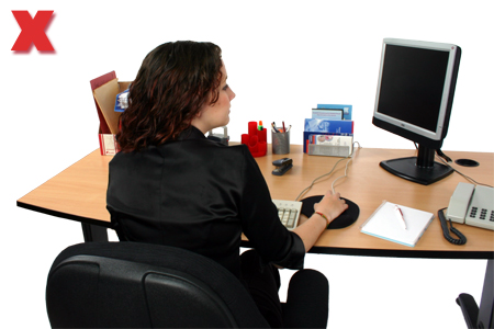 Picture - Position of monitor at an angle.