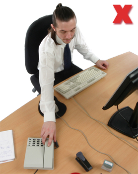Picture - Stretching for the telephone.