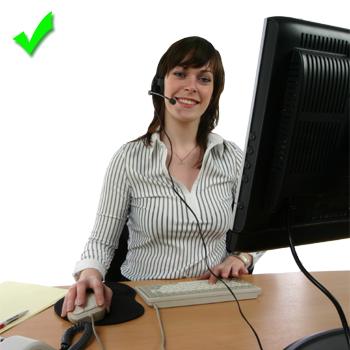 Picture - Using a headset, a good example.