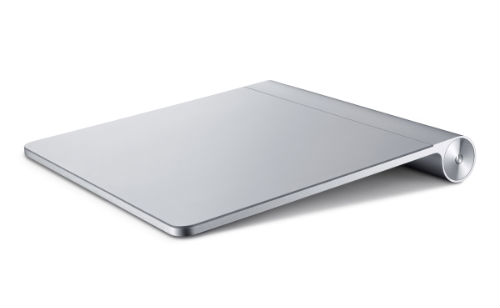 the apple magic trackpad. sleek aluminium, no visible buttons